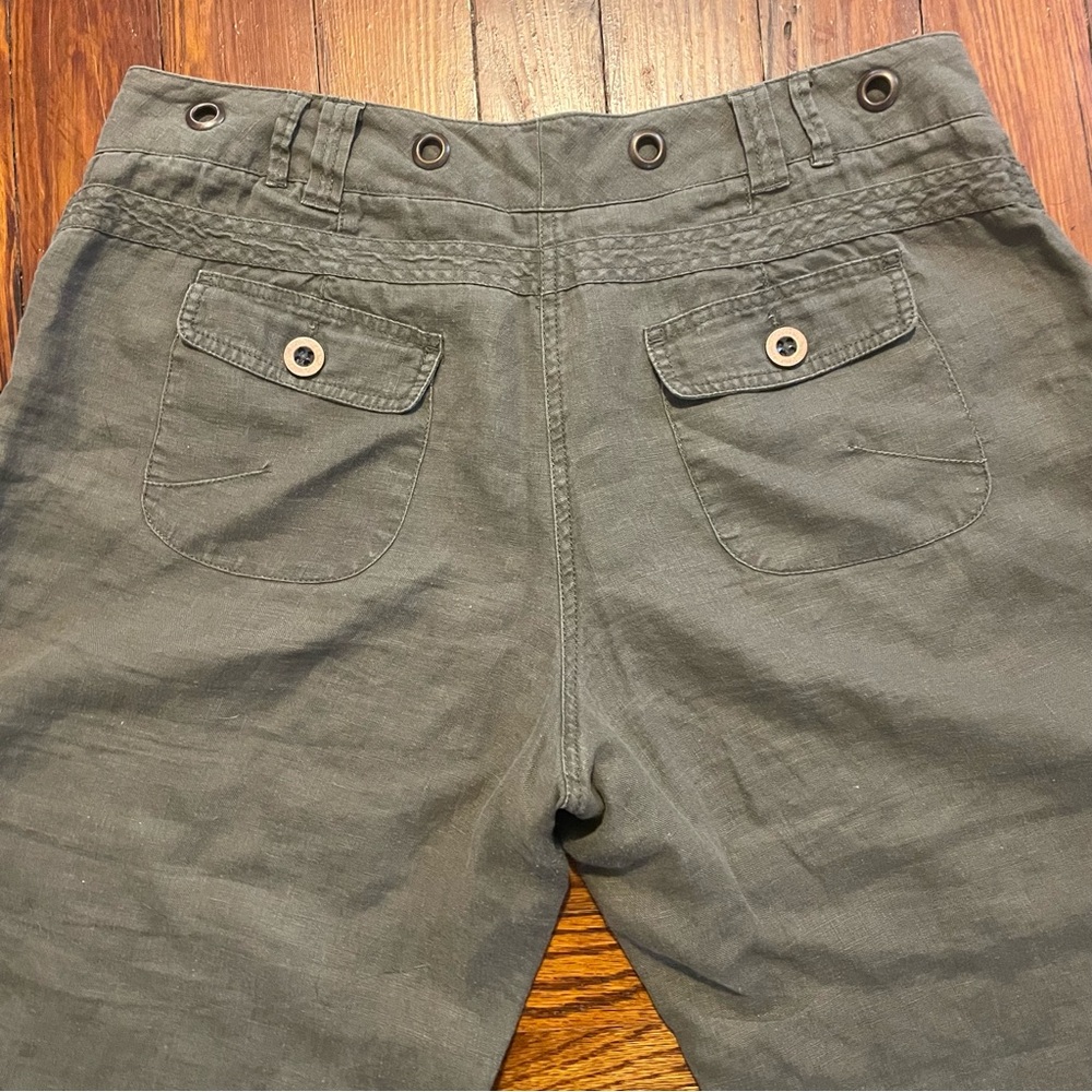 Relativity Olive Buttoned Pants - Picture 5 of 8